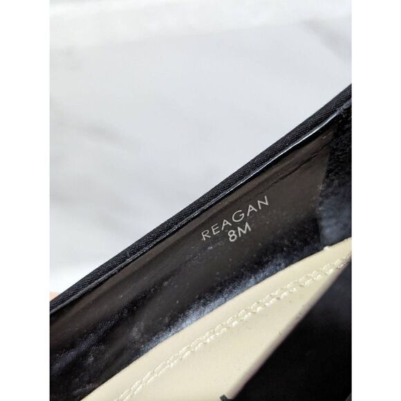 Ellen Tracy Women's Black Reagan Patent Leather Fabric 2.5" Wedge Heel Size 8M - Picture 5 of 9